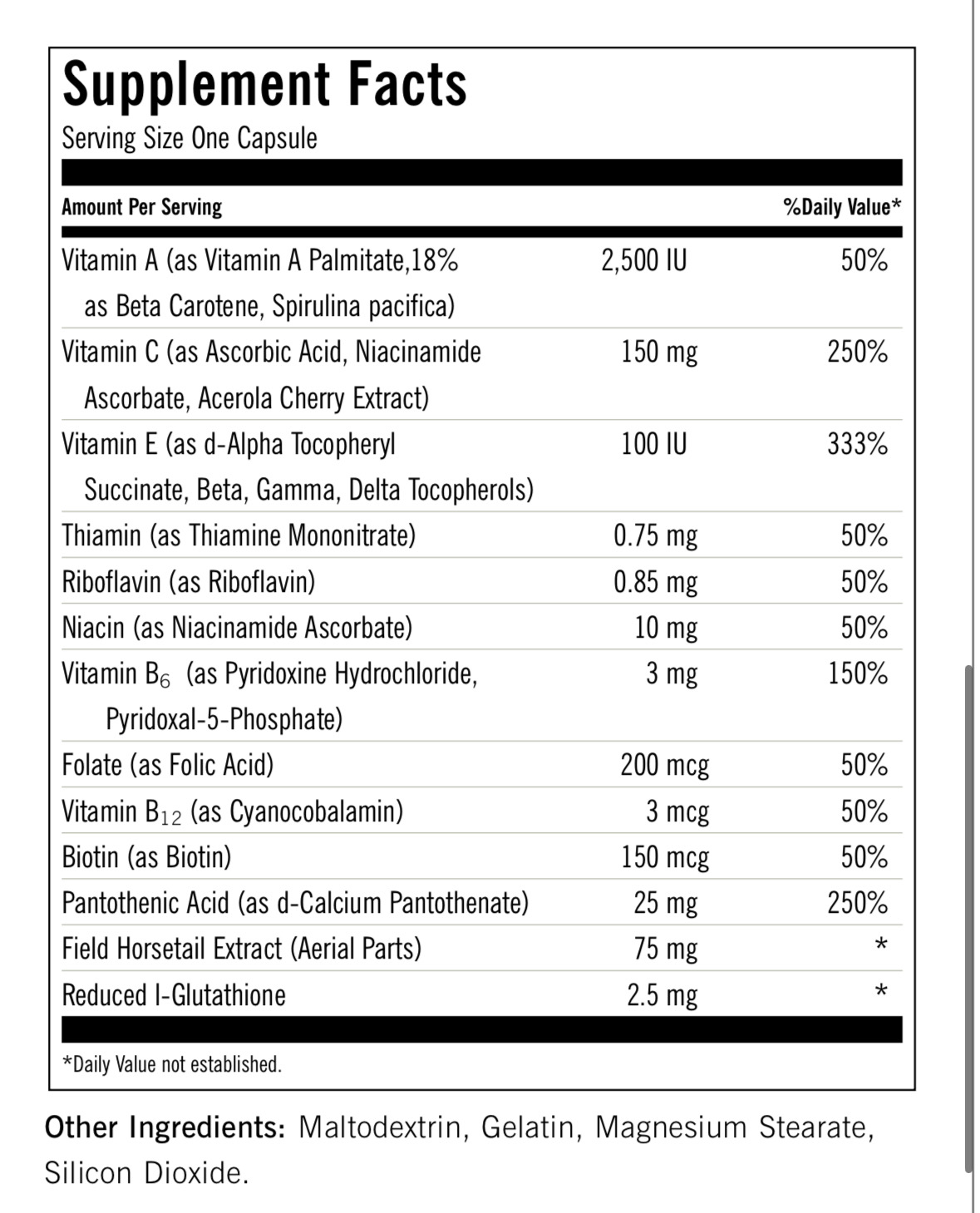 Hair Skin Nails Supplement